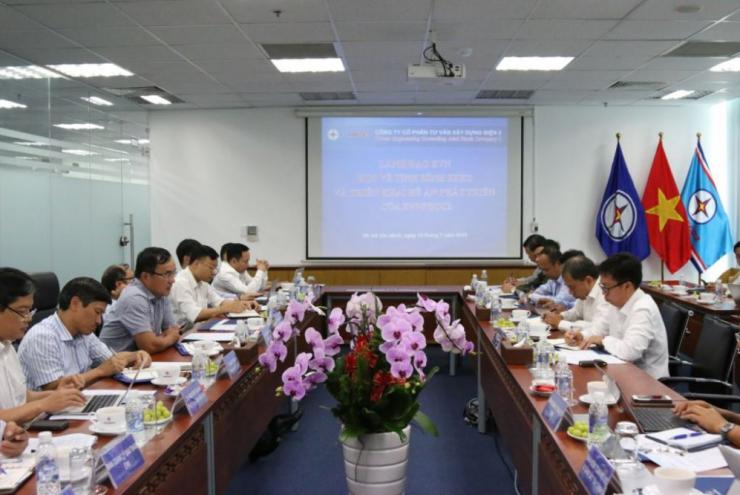 Lãnh đạo Tập đoàn Điện lực Việt Nam làm việc tại PECC2